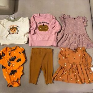 Halloween/Fall 0-3 month baby girl clothes